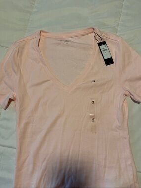 Tommy Hilfiger Light Pink V-Neck Short Sleeve Tee
